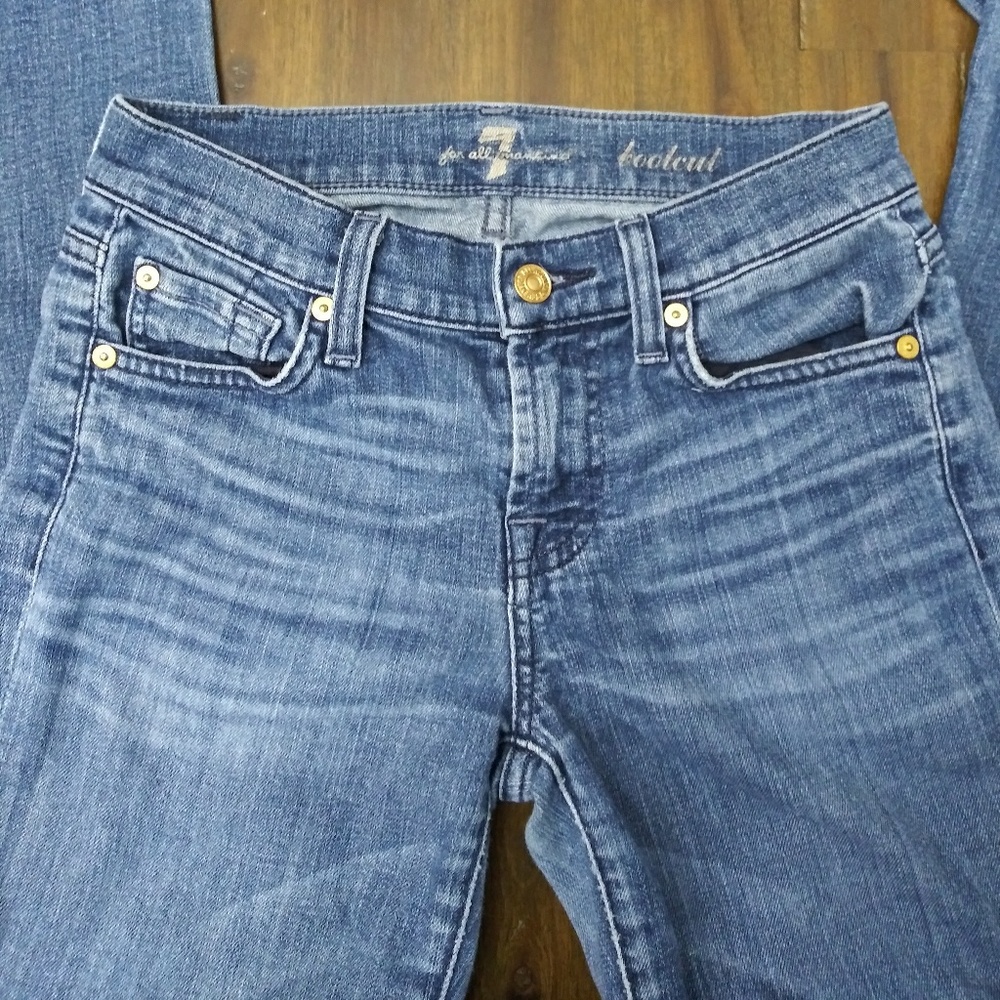 7 For All Mankind Bootcut Blue Jeans Size 24